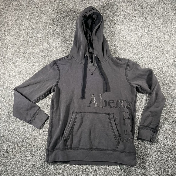 Abercrombie & Fitch Other - Abercrombie & Fitch Men’s Gray Pullover Hoodie Graphic A&F Fleece Size Small